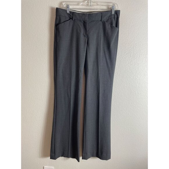 Theory Womens 8 Grey Wool Blend Dress Pants Straight Leg USA Office Career - Picture 2 of 10